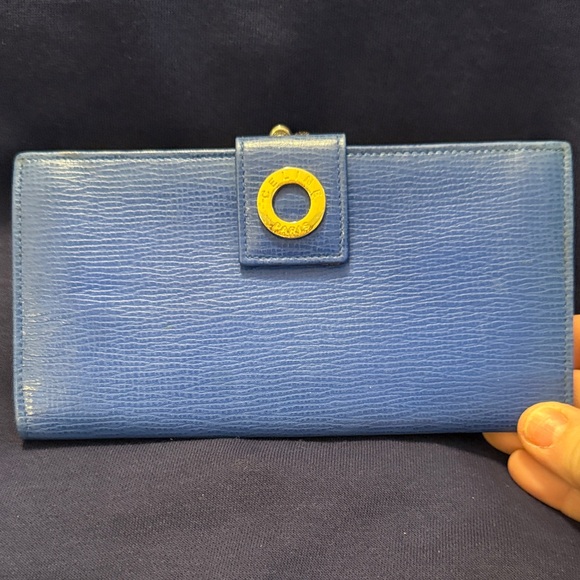 Celine Handbags - Celine Blue Textured Women's Wallet